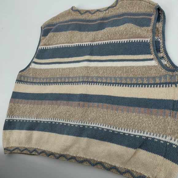 Vintage 90s y2k Women's Beach Shells Starfish Surfwear Knitted Cardigan Vest~ M - Picture 5 of 6